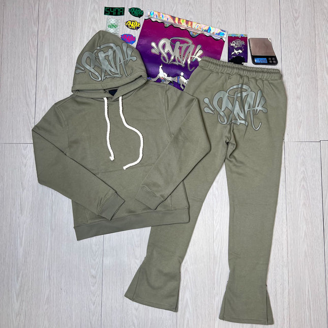 High Quality Syna Hip Hop Foam Print T-Shirt Set