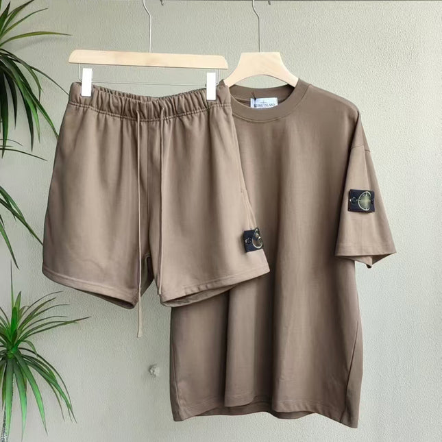 Unisex Casual Crewneck Summer Suit Set