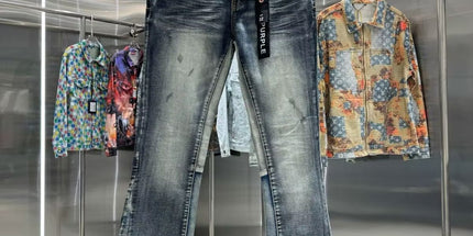Purple Retro Flared Jeans