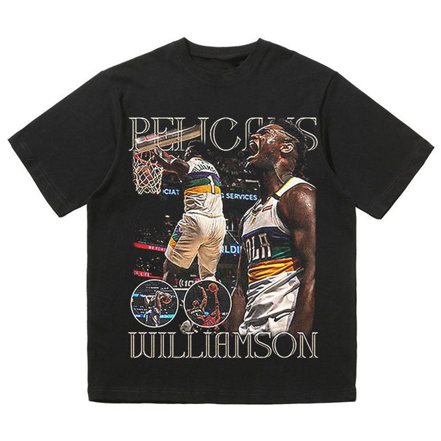 NBA Star Retro T-Shirt - Curry Kobe Morant Rose