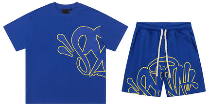 High Quality Syna Hip Hop Foam Print T-Shirt Set
