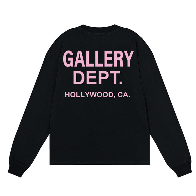 GALLERY DEPT Cotton Loose Long Sleeve Letter Tee