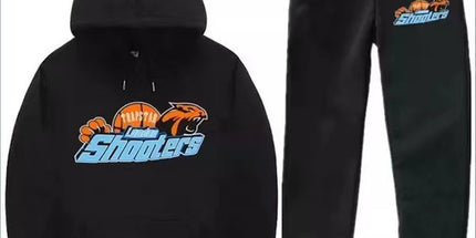Unisex Trendy Hooded Fleece Sweatshirt Sports Suit