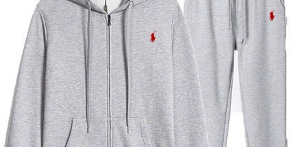 RL Pony Embroidered Zip Hoodie & Sweatpants Set