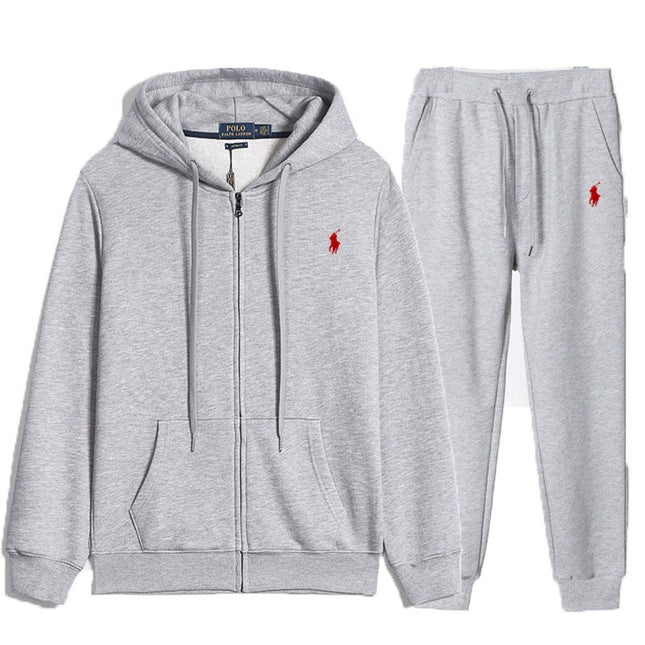 RL Pony Embroidered Zip Hoodie & Sweatpants Set