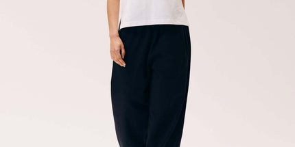 Double Waist Embroidery Folding Sweatpants for Couples