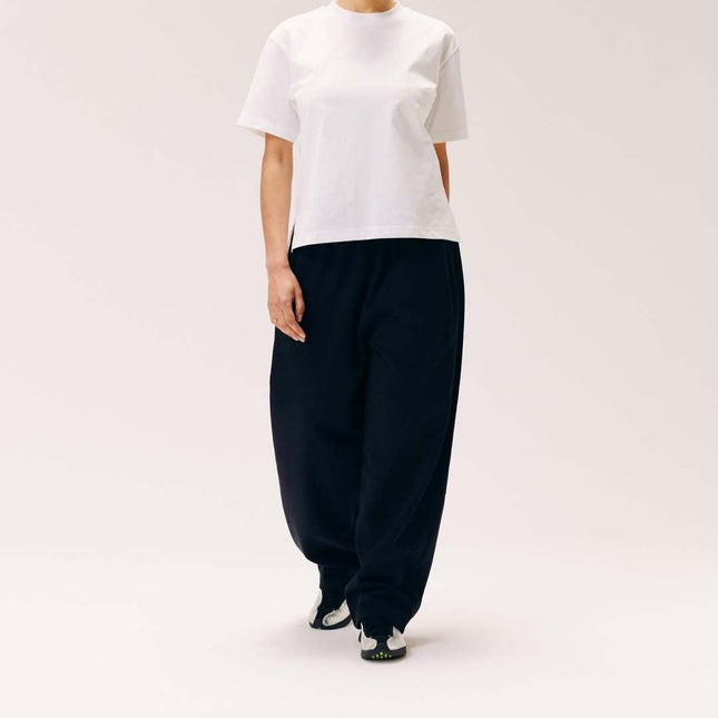 Double Waist Embroidery Folding Sweatpants for Couples