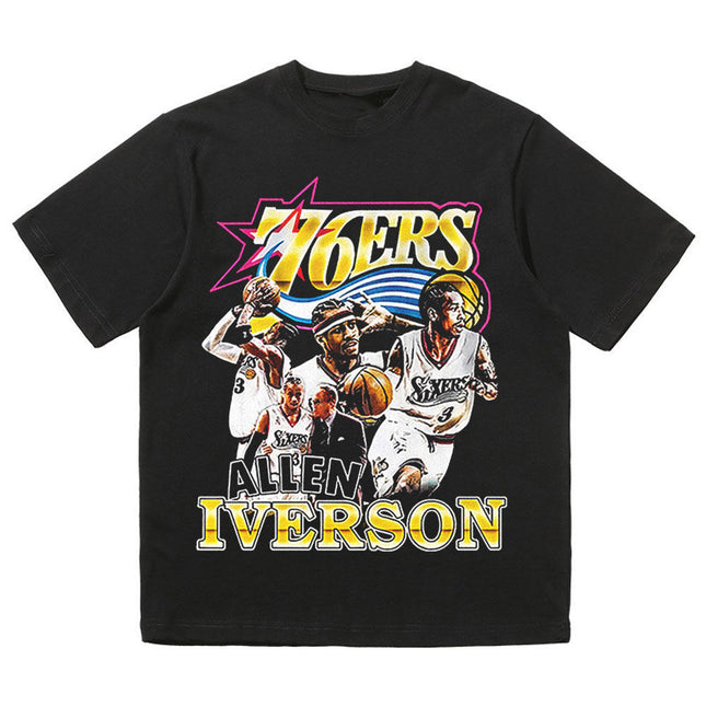 NBA Star Retro T-Shirt - Curry Kobe Morant Rose