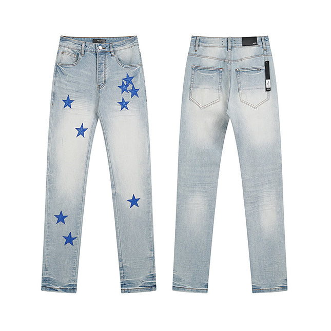 High Street Ripped Vintage Straight Jeans