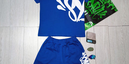 High Quality Syna Hip Hop Foam Print T-Shirt Set