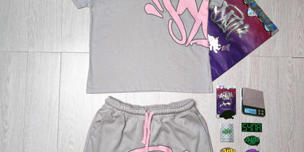 High Quality Syna Hip Hop Foam Print T-Shirt Set