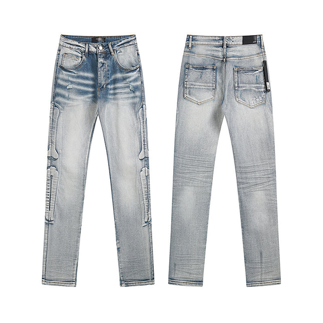 High Street Ripped Vintage Straight Jeans