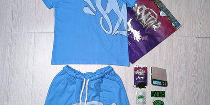 High Quality Syna Hip Hop Foam Print T-Shirt Set