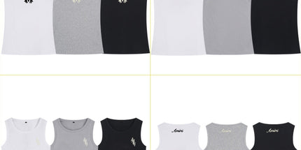 AM Embroidery Casual Sports Vest Unisex