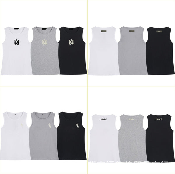AM Embroidery Casual Sports Vest Unisex
