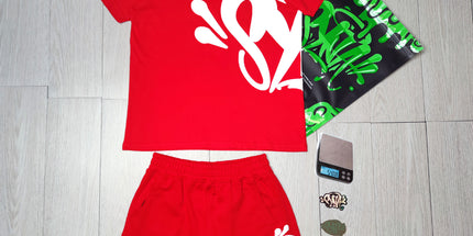 High Quality Syna Hip Hop Foam Print T-Shirt Set