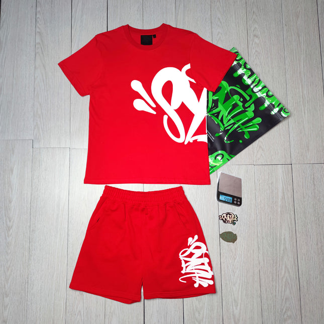 High Quality Syna Hip Hop Foam Print T-Shirt Set