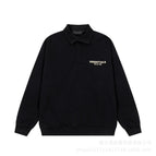 The lapel sweatshirt is black