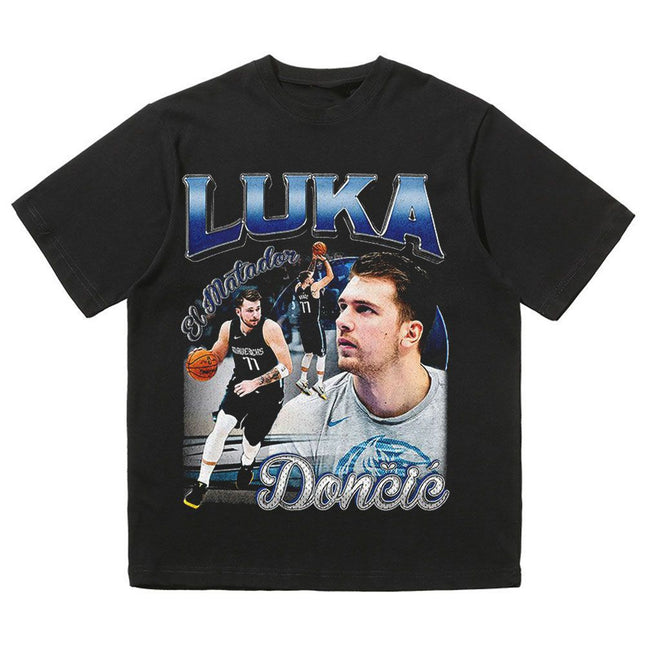 NBA Star Retro T-Shirt - Curry Kobe Morant Rose