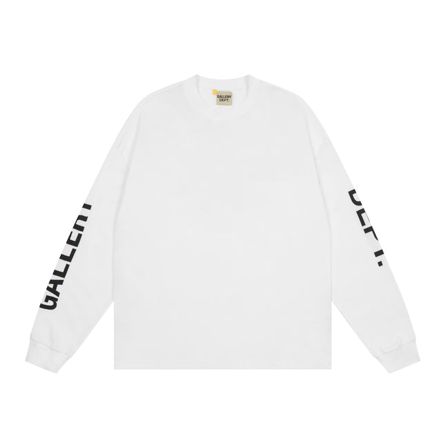 GALLERY DEPT Cotton Loose Long Sleeve Letter Tee