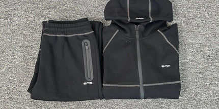 Velvet Hooded Tracksuit Set