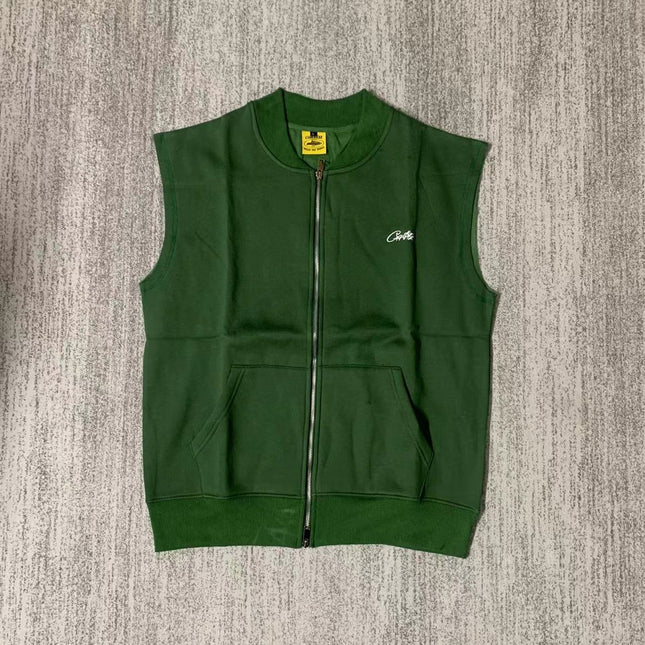 Corteiz Embroidered Sleeveless Zipper Vest