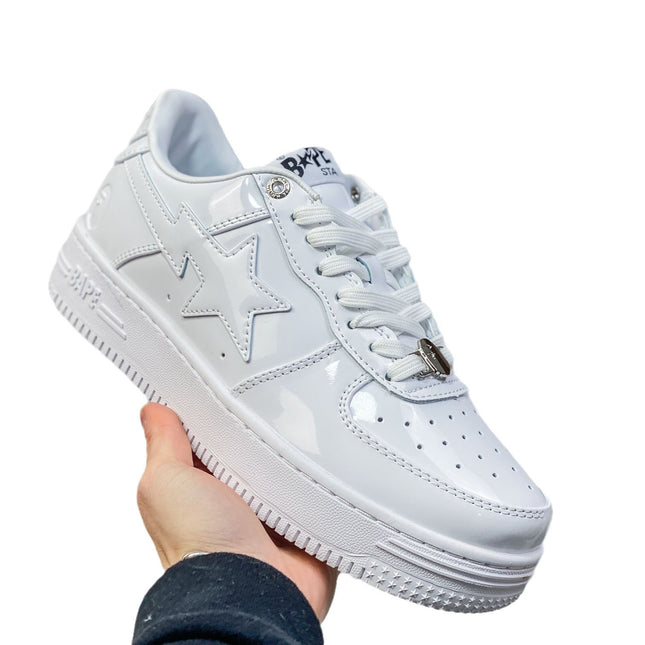 Patent Low-Top Casual Sneakers