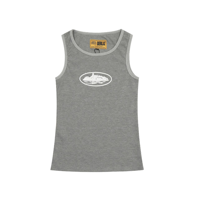 Basic LOGO Crew Neck Sleeveless Vest T-Shirt
