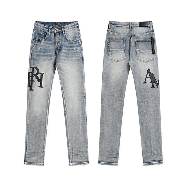High Street Ripped Vintage Straight Jeans