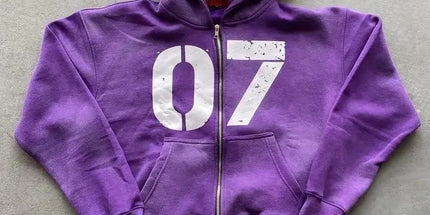07 Trendy Street Zipper Hooded Pants Set