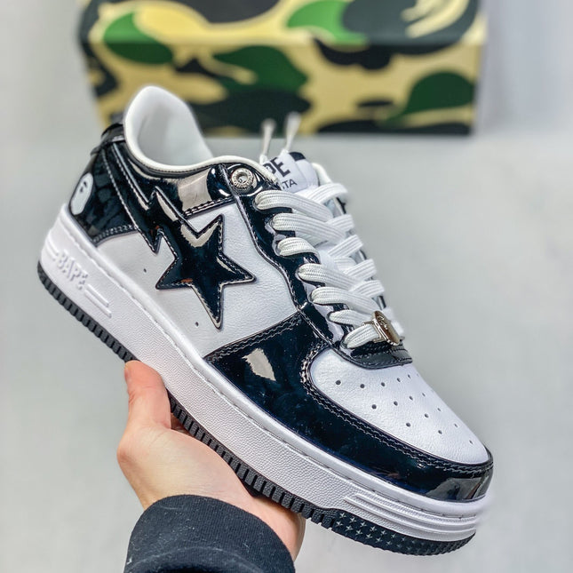 Patent Low-Top Casual Sneakers