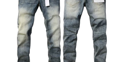 vintage hole slim stretch jeans
