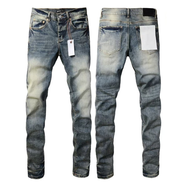 vintage hole slim stretch jeans
