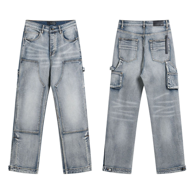 High Street Ripped Vintage Straight Jeans