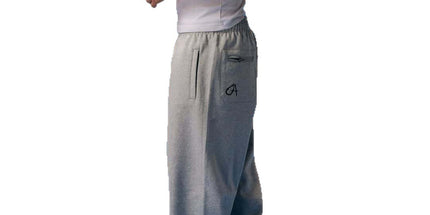 Double Waist Embroidery Folding Sweatpants for Couples