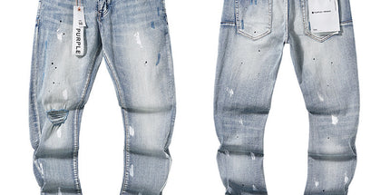 vintage hole slim stretch jeans