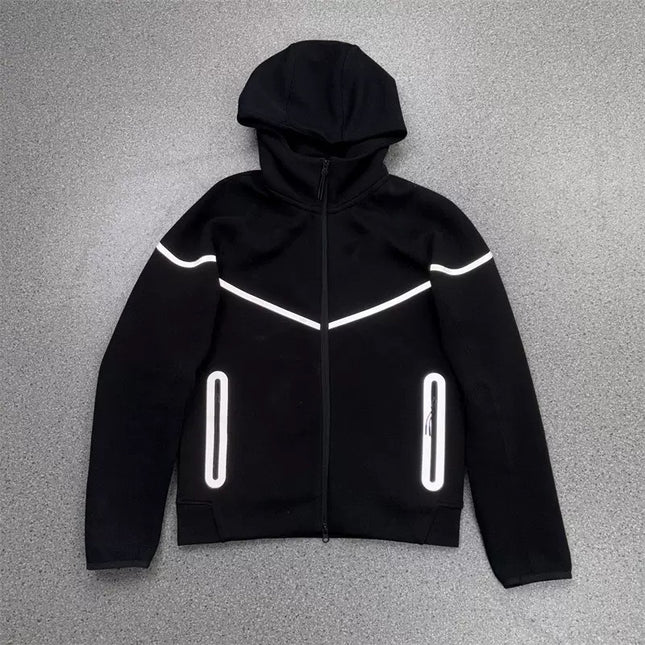 hooded tech fleece zipper suit