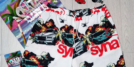 High Quality Syna Hip Hop Foam Print T-Shirt Set
