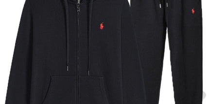 RL Pony Embroidered Zip Hoodie & Sweatpants Set