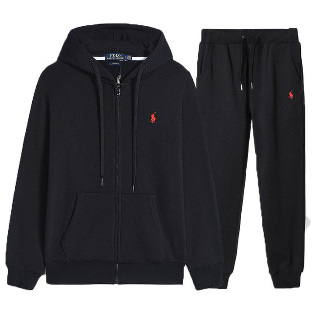 RL Pony Embroidered Zip Hoodie & Sweatpants Set