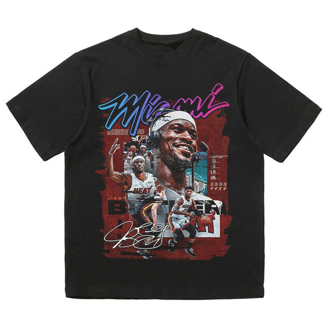 NBA Star Retro T-Shirt - Curry Kobe Morant Rose