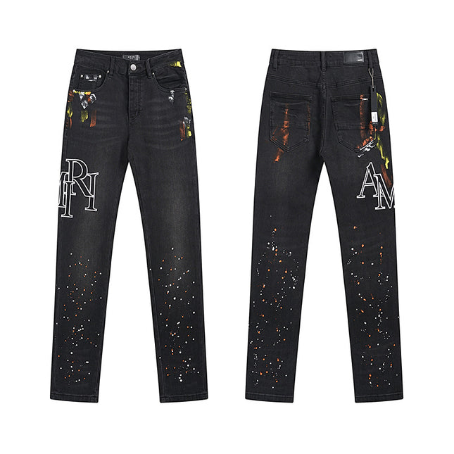 High Street Ripped Vintage Straight Jeans