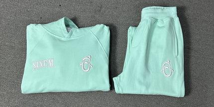 Velvet Hooded Tracksuit Set