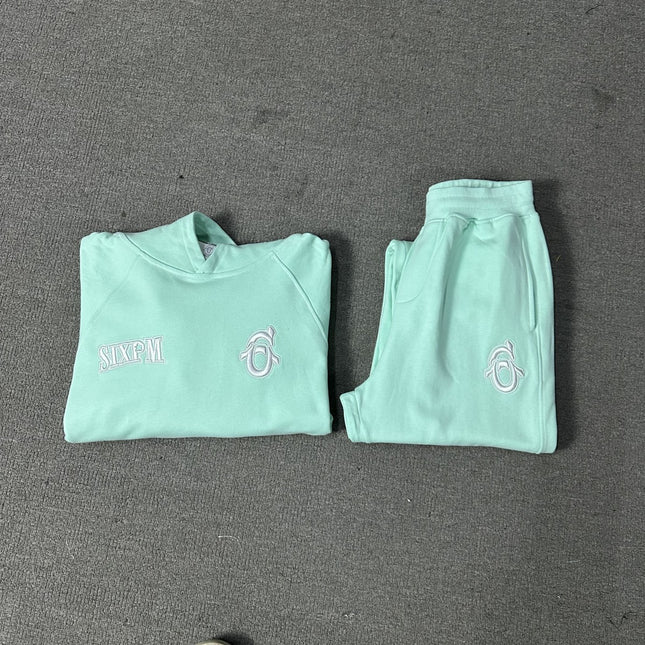 Velvet Hooded Tracksuit Set