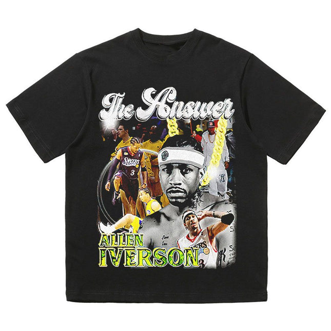 NBA Star Retro T-Shirt - Curry Kobe Morant Rose