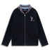 18 black (zipper cardigan logo embroidery) / XS