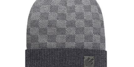 Classic Leather Label Unisex Knitted Beanie
