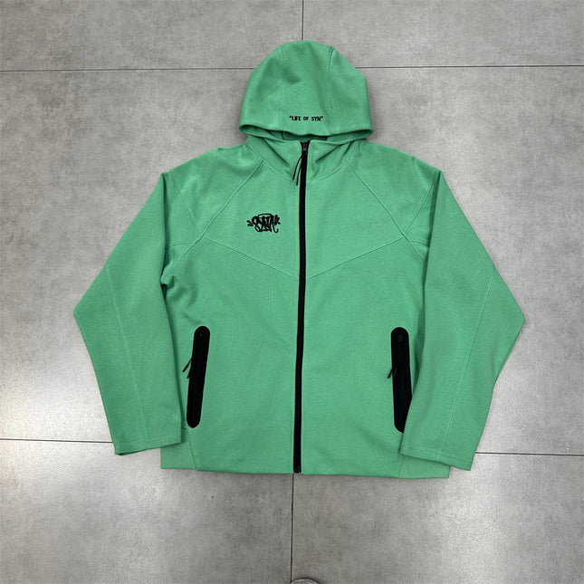 Contrast Stitch Hooded Cardigan Set
