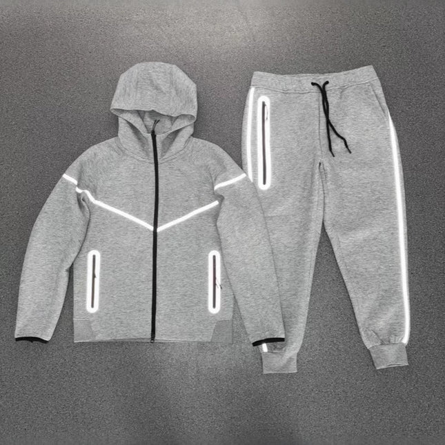 hooded tech fleece zipper suit