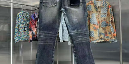 Purple Retro Flared Jeans